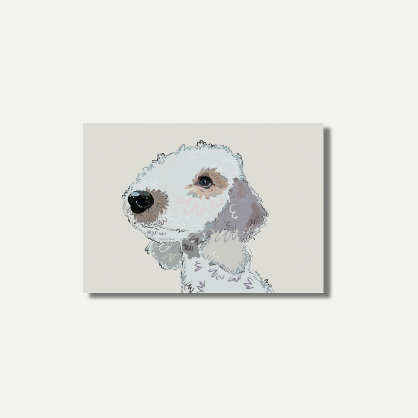 Bedlington Terrier Art Print – A5