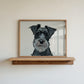 Schnauzer Art Print – A5 (Black Grey)