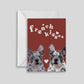 French Kisses Frenchie Greeting Card