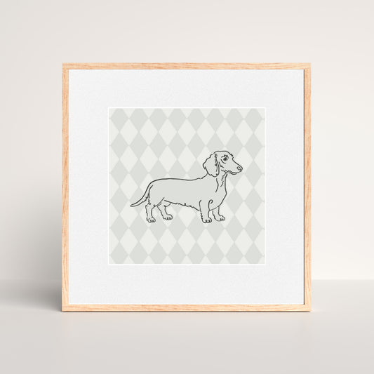 Dapper Dog - 6x6 Mounted Mini Print