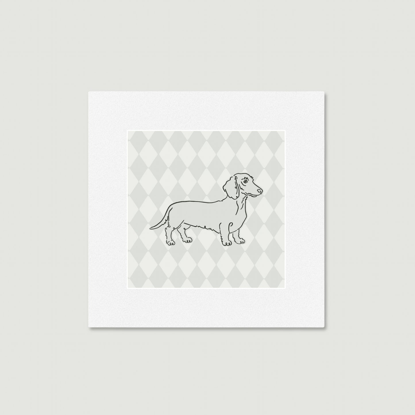 Dapper Dog - 6x6 Mounted Mini Print