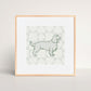Tail Wagger - 6x6 Mounted Mini Print