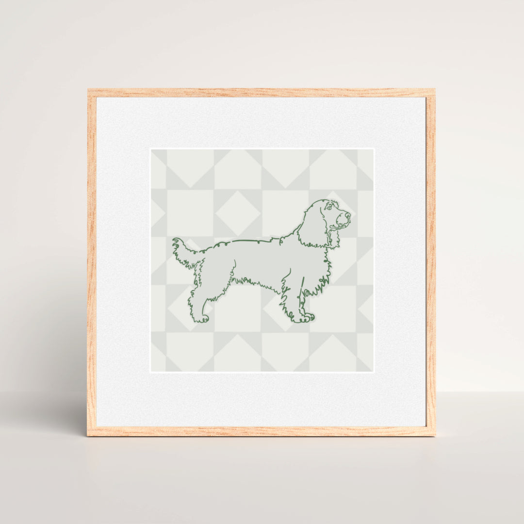 Tail Wagger - 6x6 Mounted Mini Print