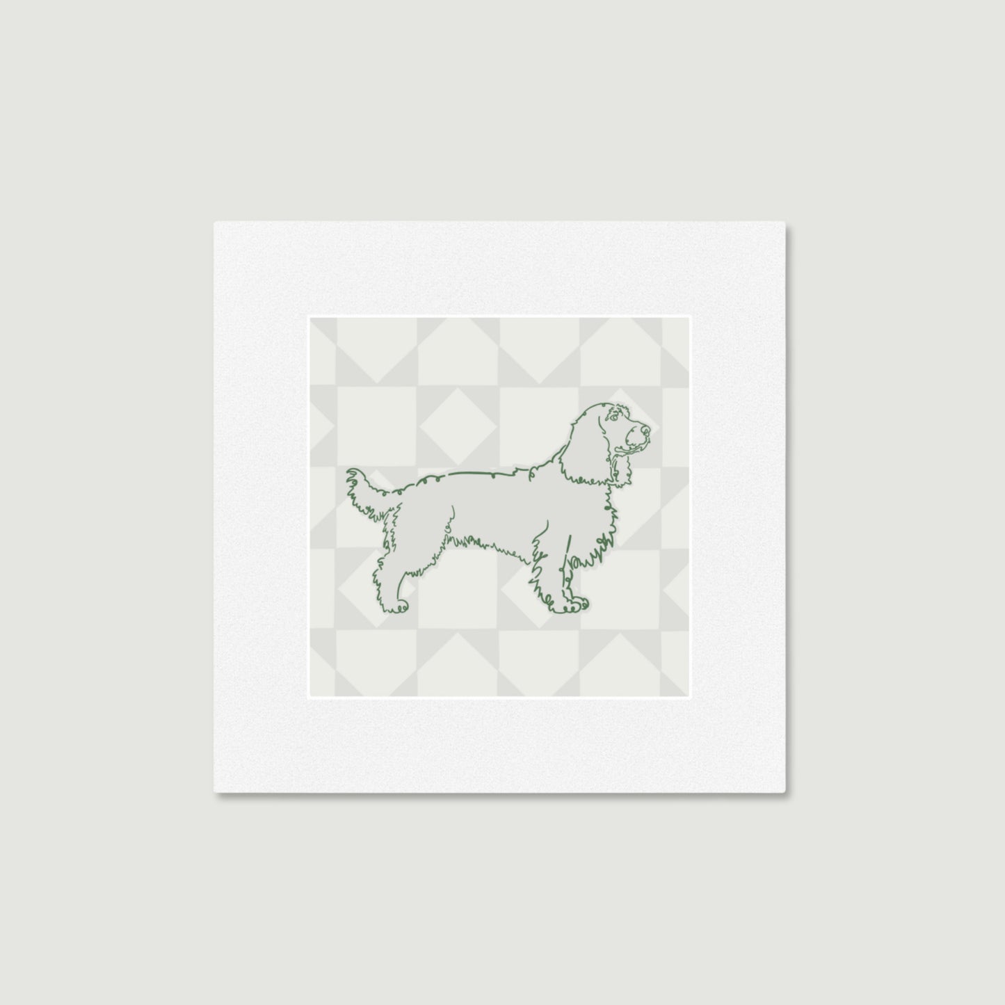 Tail Wagger - 6x6 Mounted Mini Print