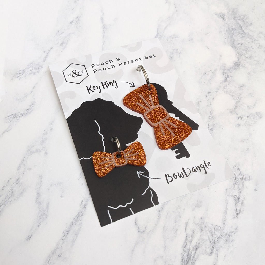 Wren & Rye Ginger Fizz Pooch & Pooch Parent BowDangle Set