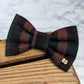 Wren & Rye Green & Brown Tartan Dog Bow Tie