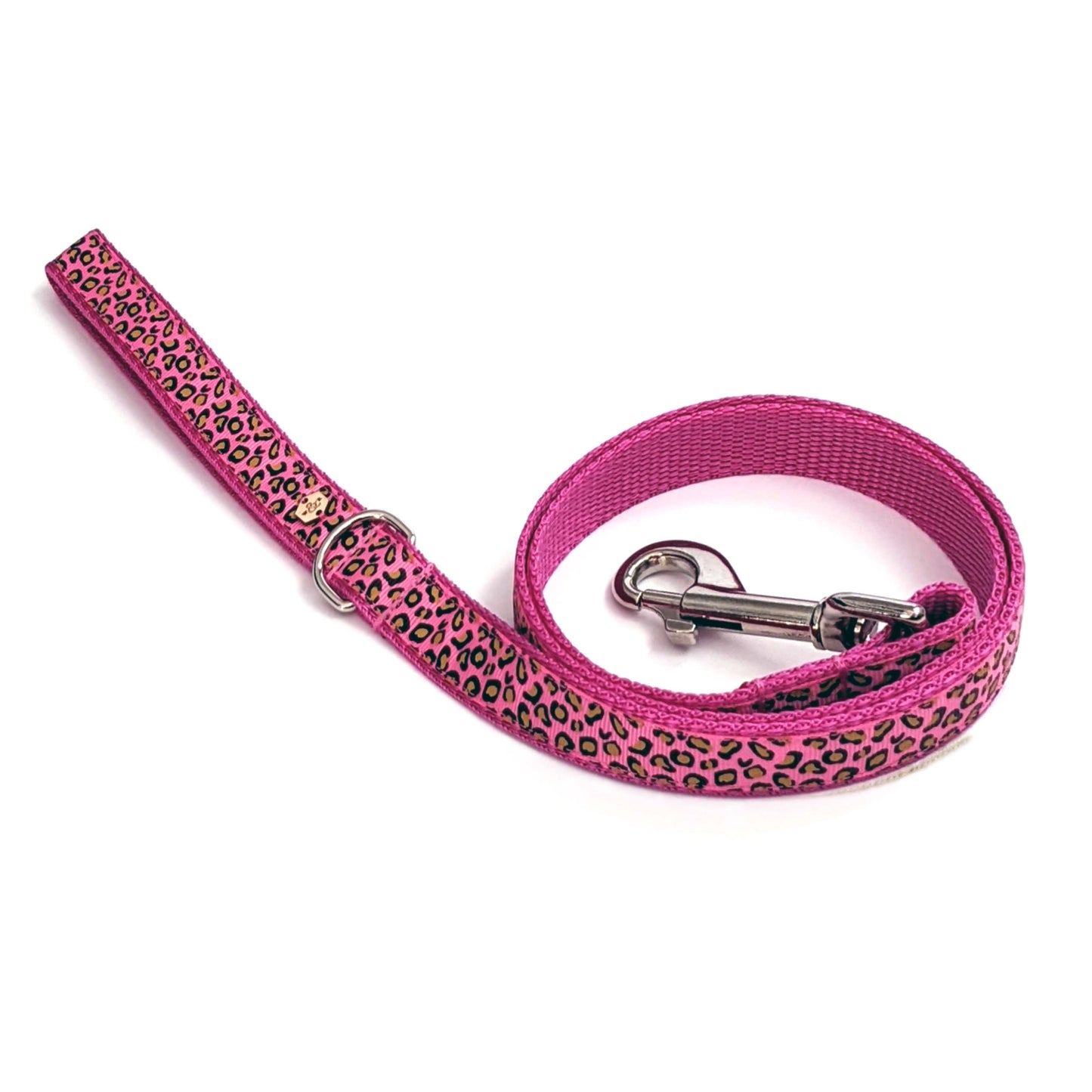 Wren & Rye Hot Pink Leopard Print Dog Lead