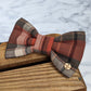 Wren & Rye Orange & Brown Tartan Dog Bow Tie
