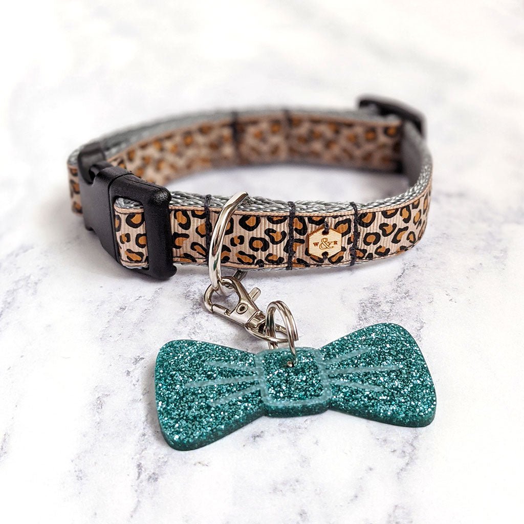 Wren & Rye Tan Leopard Print Dog Collar