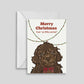 Wren & Rye Dog Christmas Card - Merry Christmas (Ya filthy animal) Cream & Red