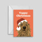 Wren & Rye Dog Christmas Card - Yappy Christmas (Santa Paws) Burnt Orange