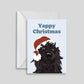 Wren & Rye Dog Christmas Card - Yappy Christmas (Santa Paws) Ice Blue