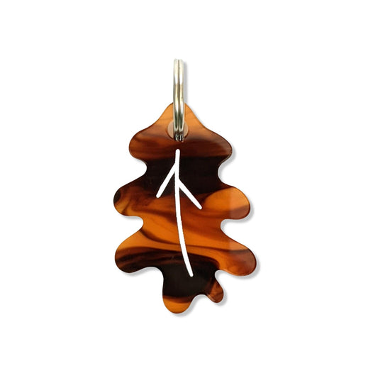 Wren & Rye Fall Marble Oak Leaf BowDangle