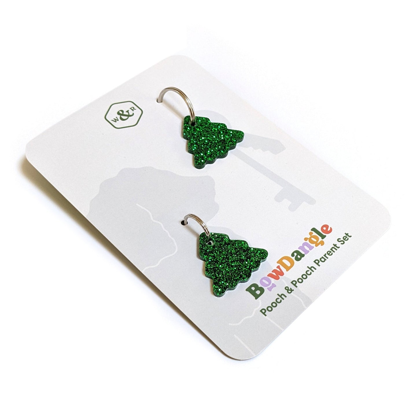 Wren & Rye Forest Glitter Christmas Tree Pooch & Pooch Parent DinkyDangle Set