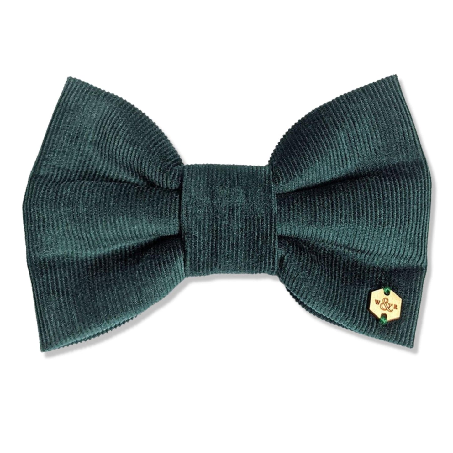 Wren & Rye Forest Green Corduroy Dog Bow Tie