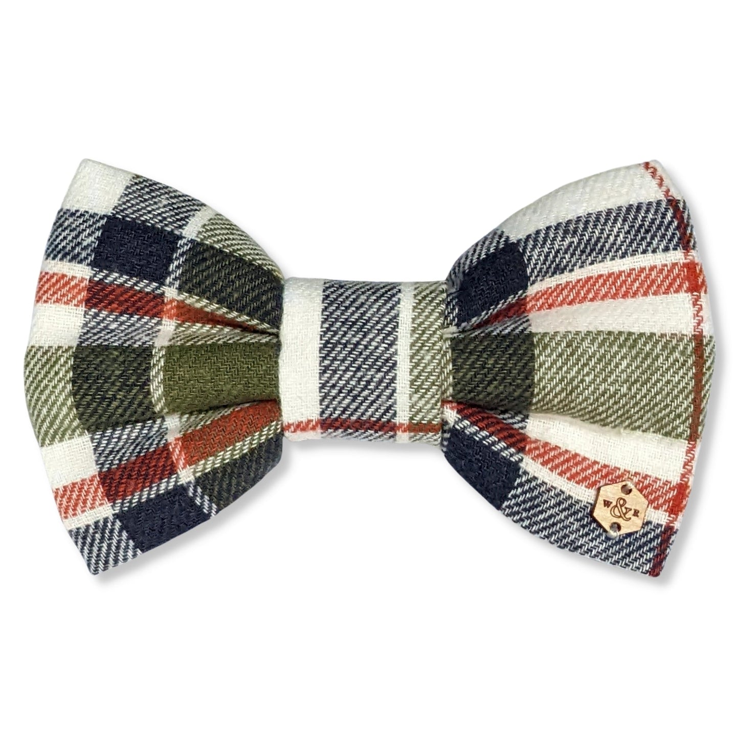 Wren & Rye Green and Cream Tartan Dog Bow Tie