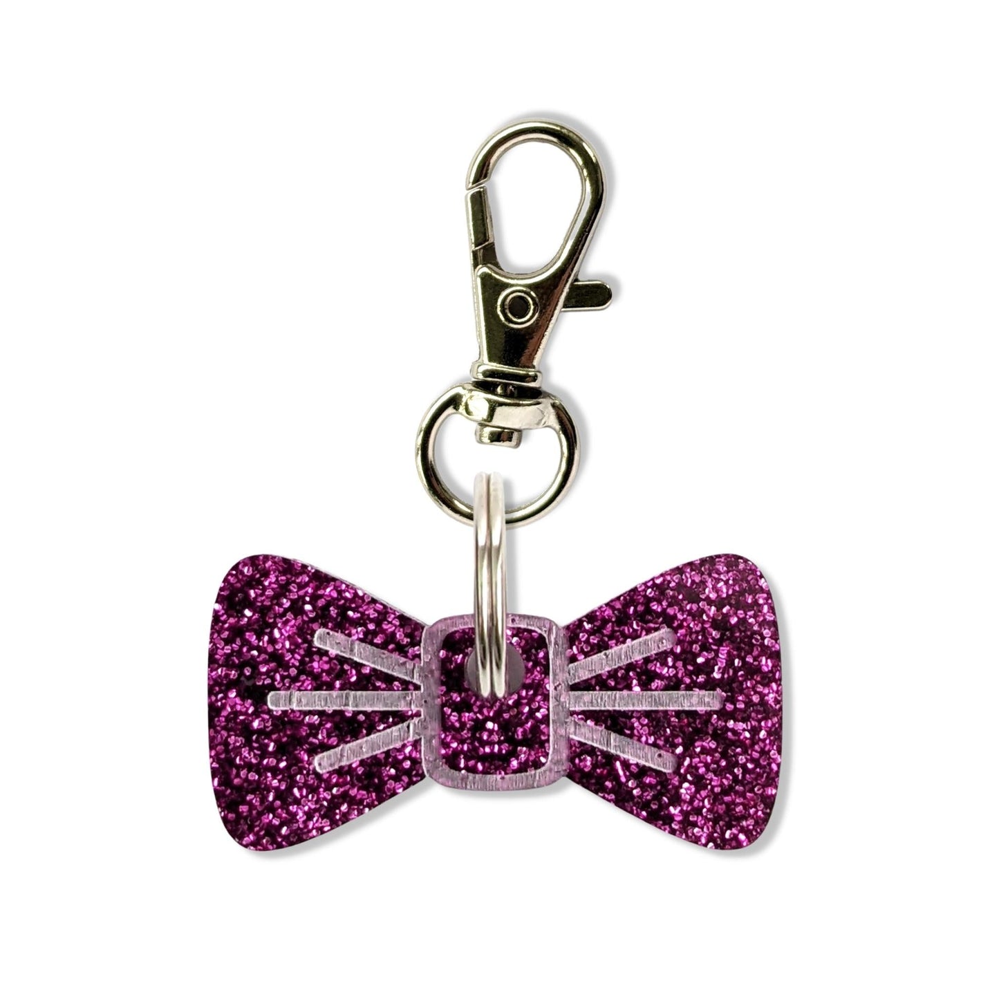 Wren & Rye Magenta Glitter Mini BowDangle