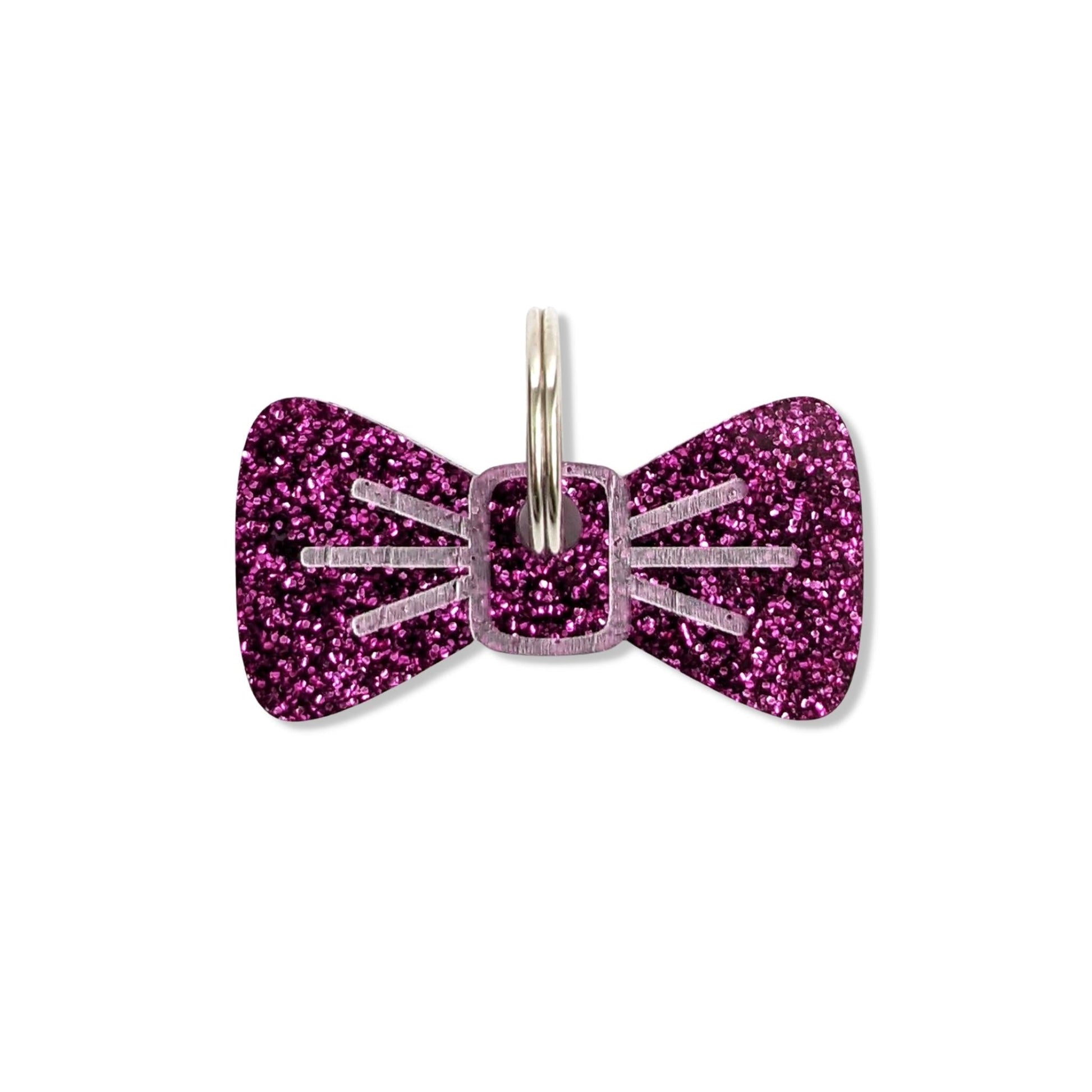 Wren & Rye Magenta Glitter Mini BowDangle