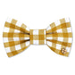 Wren & Rye Mustard Yellow Gingham Dog Bow Tie