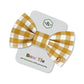 Wren & Rye Mustard Yellow Gingham Dog Bow Tie