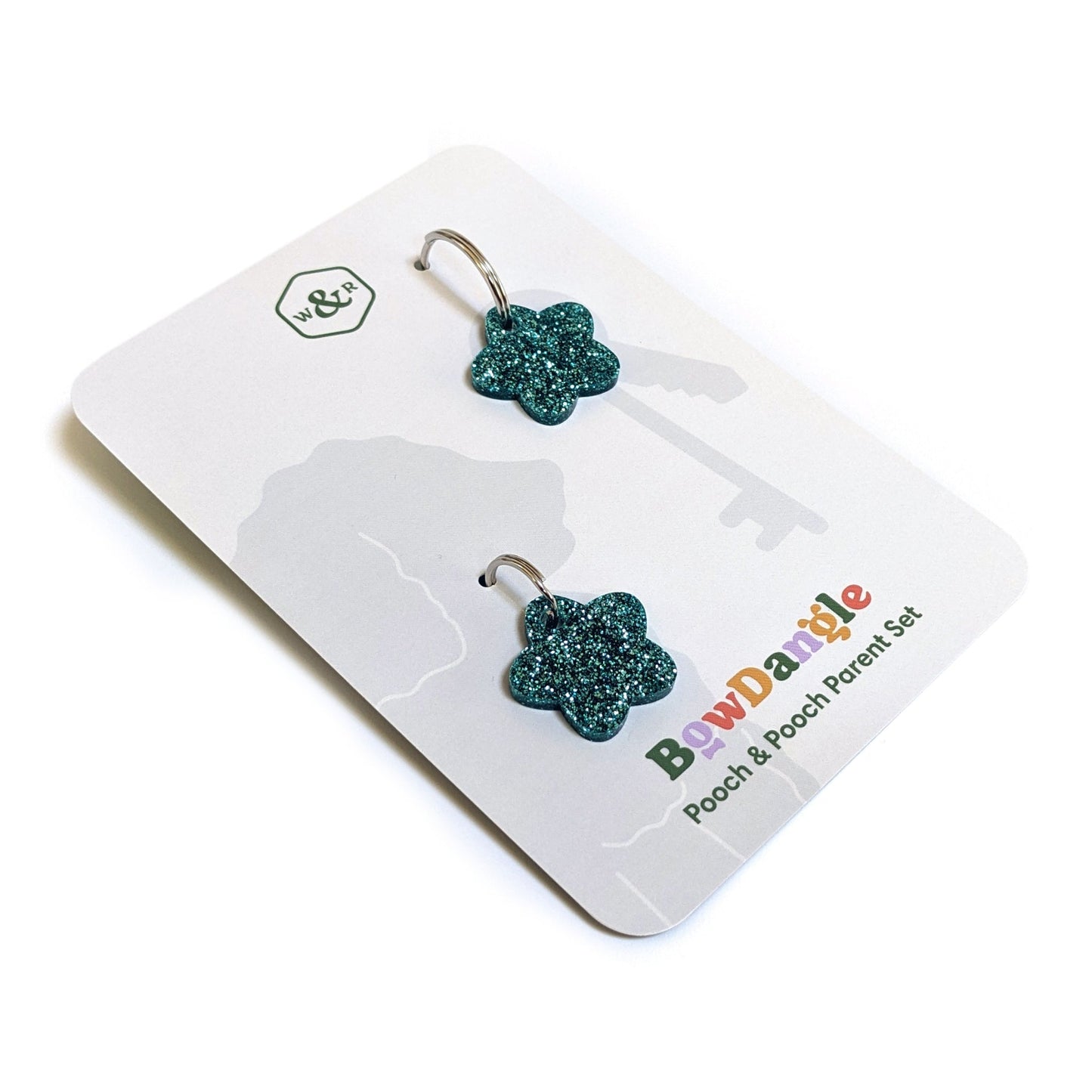 Wren & Rye Ocean Sparkle Flower Pooch & Pooch Parent DinkyDangle Set