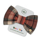 Wren & Rye Orange & Brown Tartan Dog Bow Tie