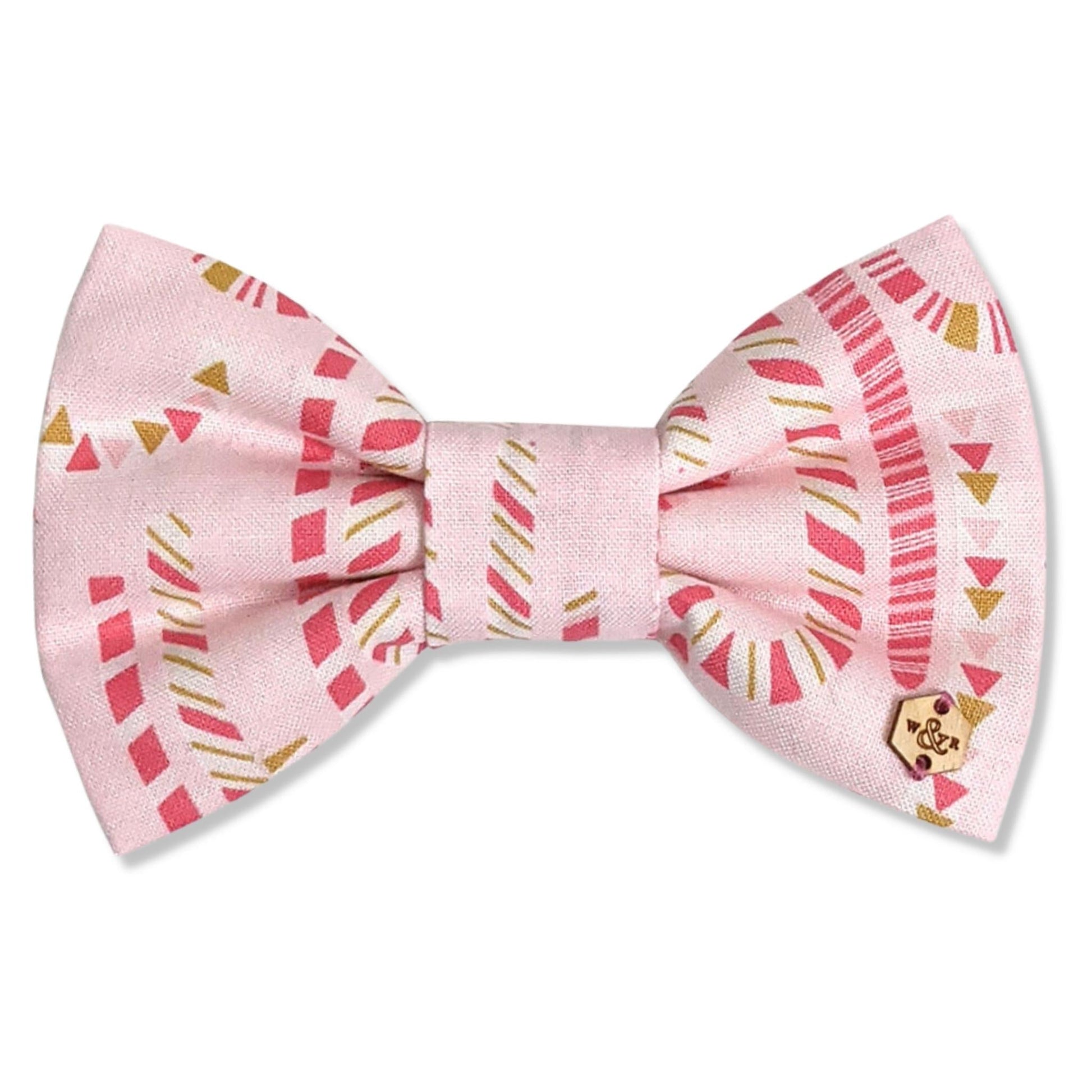 Wren & Rye *PAST SEASON* Candy Cane Pink Dog Bow Tie